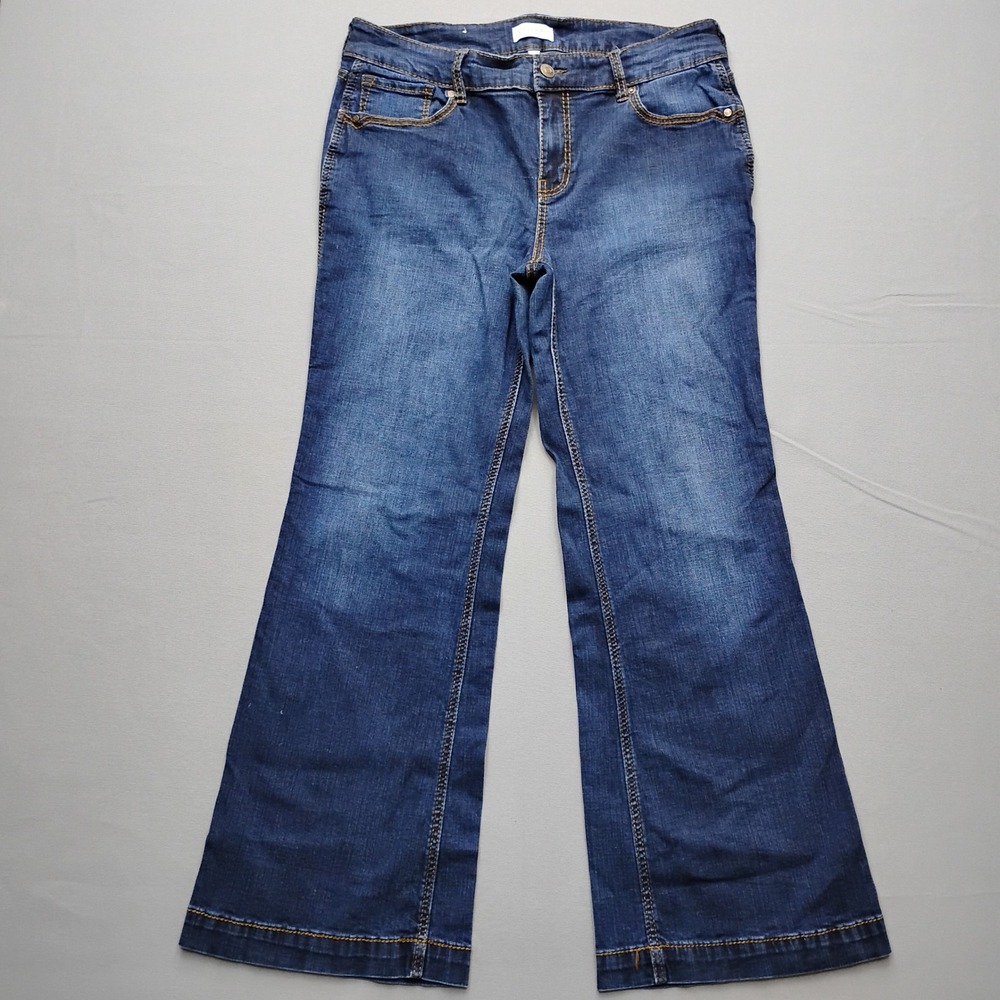 Shyanne Womens Bootcut Jeans Medium Wash Stretch Western Denim Size 32 Short